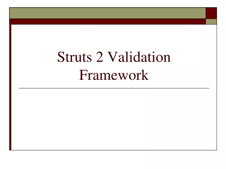 struts 2 validation framework