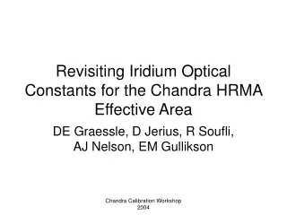Revisiting Iridium Optical Constants for the Chandra HRMA Effective Area