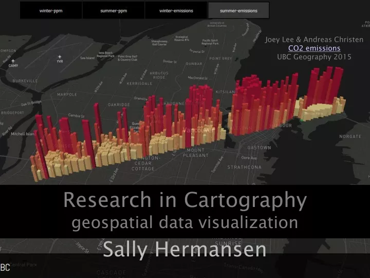research in cartography geospatial data visualization sally hermansen