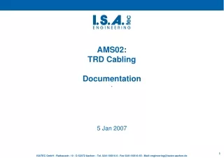 AMS02:  TRD Cabling Documentation