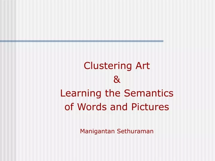 clustering art learning the semantics of words