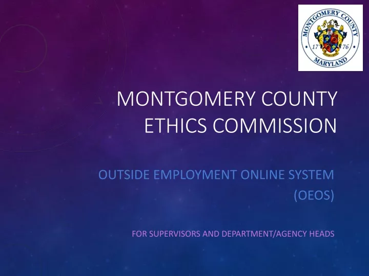 montgomery county ethics commission