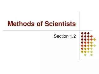 Methods of Scientists