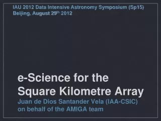 e-Science for the Square Kilometre Array