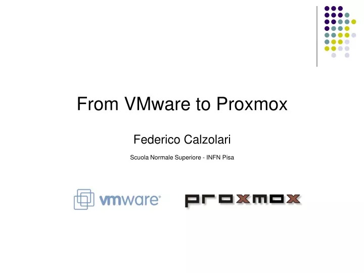 from vmware to proxmox federico calzolari scuola
