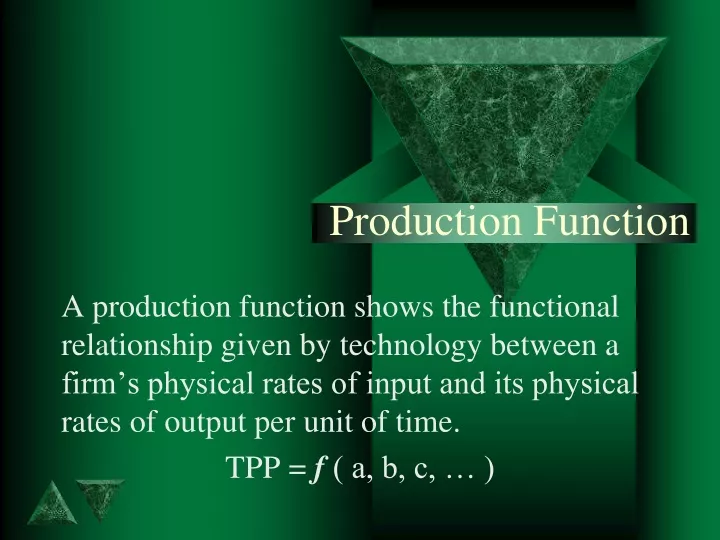 production function