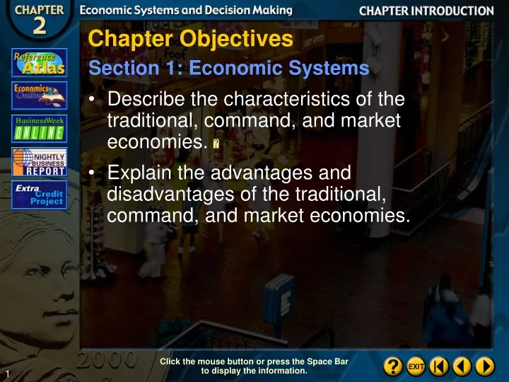 chapter objectives section 1 economic systems