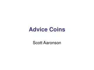 Advice Coins