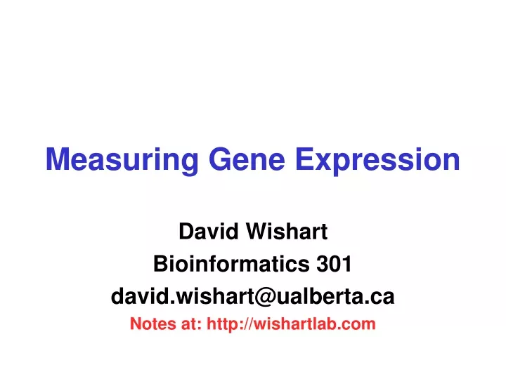 measuring gene expression