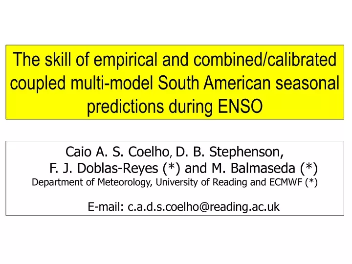 the skill of empirical and combined calibrated