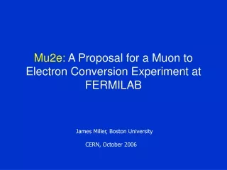 Mu2e:  A Proposal for a Muon to Electron Conversion Experiment at FERMILAB