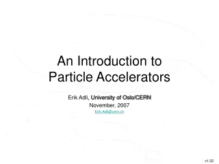 An Introduction to  Particle Accelerators