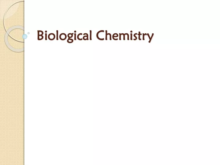 biological chemistry