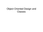 Object Oriented Design and Classes - slide 1