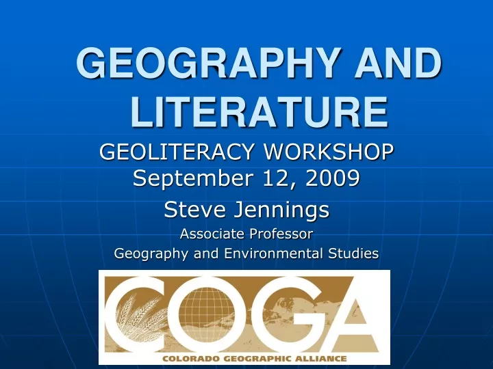 geography and literature