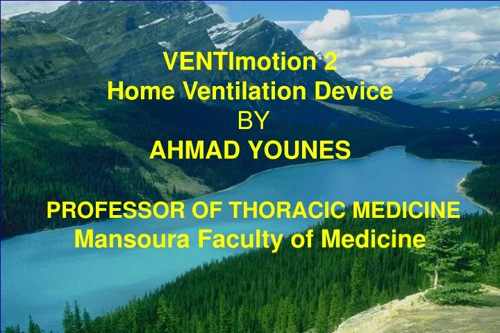 ventimotion 2 home ventilation device by ahmad