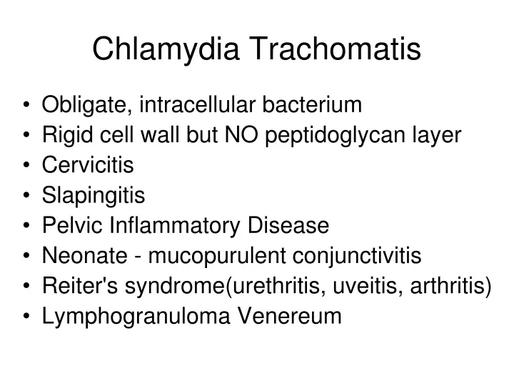 PPT - Chlamydia Trachomatis PowerPoint Presentation, free download - ID ...