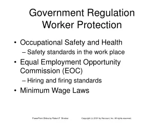 Government Regulation Worker Protection