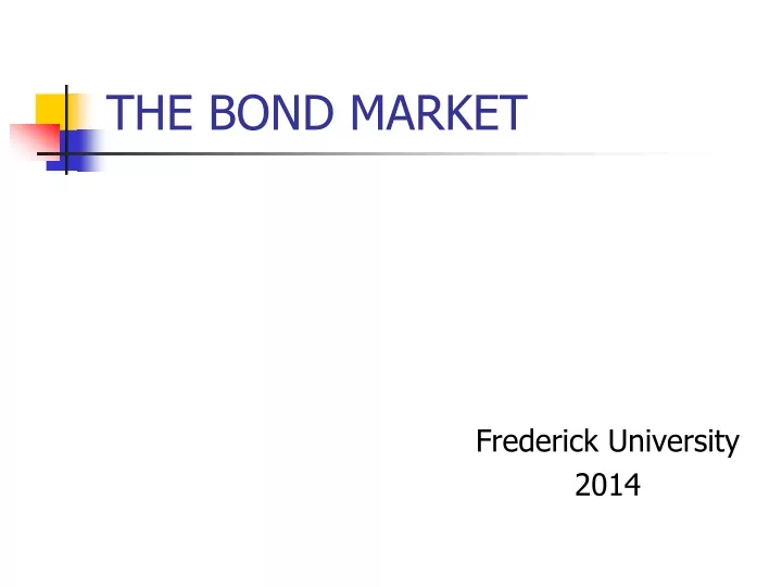 the bond market