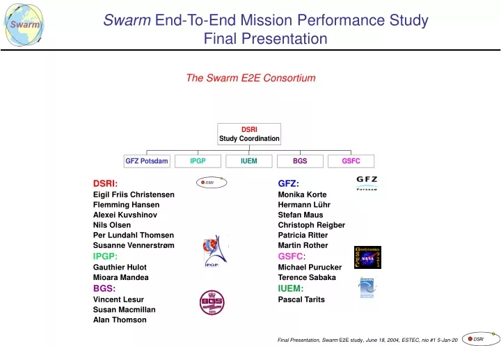 swarm end to end mission performance study final presentation