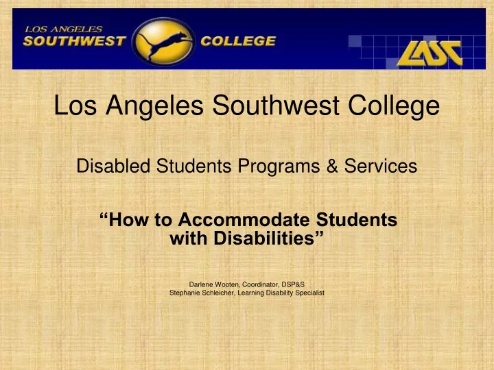 los angeles southwest college disabled students programs services