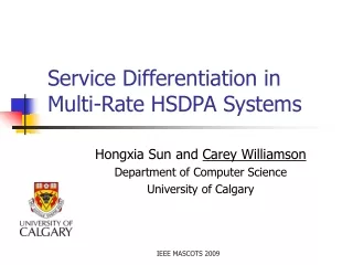 Service Differentiation in   Multi-Rate HSDPA Systems