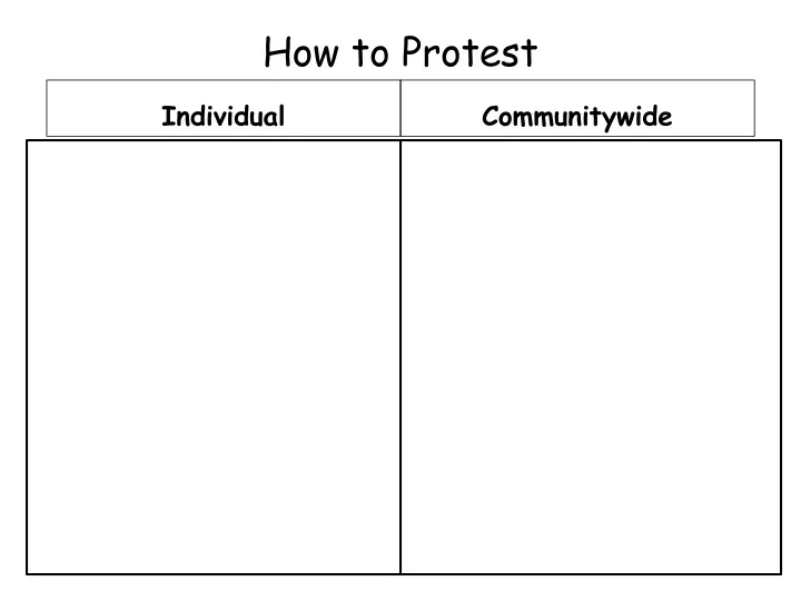 how to protest