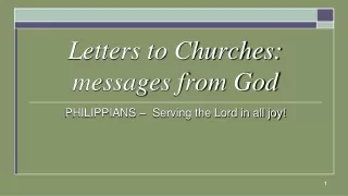 Letters to Churches: messages from God