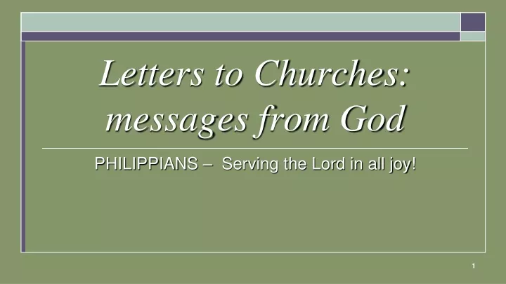 letters to churches messages from god