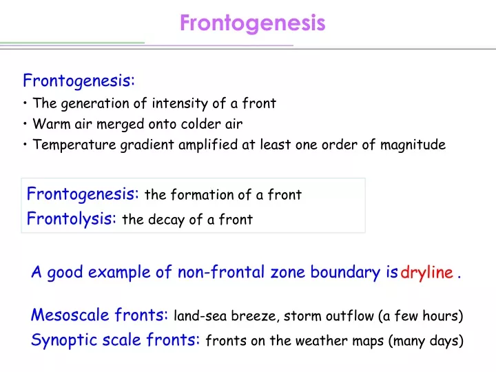 frontogenesis