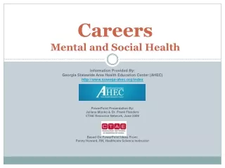 Careers  Mental and Social Health
