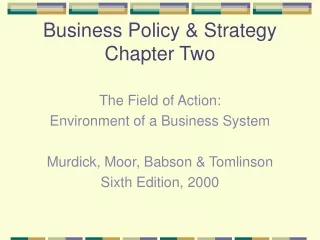 Business Policy &amp; Strategy Chapter Two