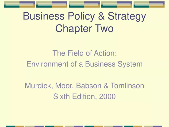 business policy strategy chapter two