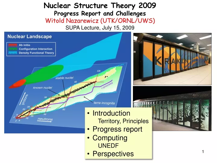 nuclear structure theory 2009 progress report