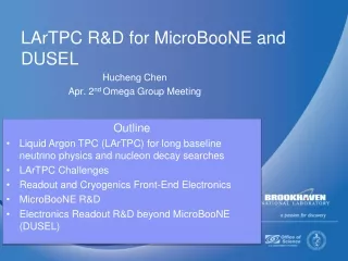LArTPC R&amp;D for MicroBooNE and DUSEL
