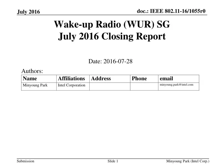 wake up radio wur sg july 2016 closing report