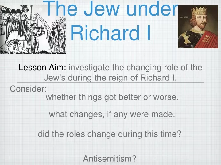 the jew under richard i