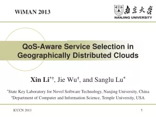 QoS-Aware Service Selection in Geographically Distributed Clouds