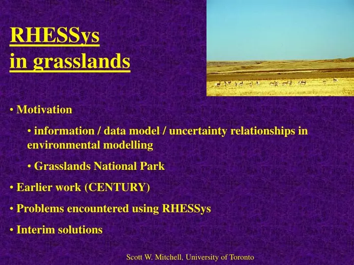 rhessys in grasslands