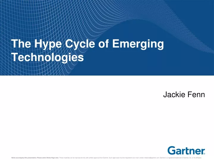 the hype cycle of emerging technologies