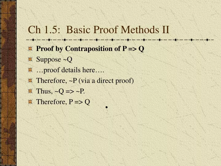 ch 1 5 basic proof methods ii