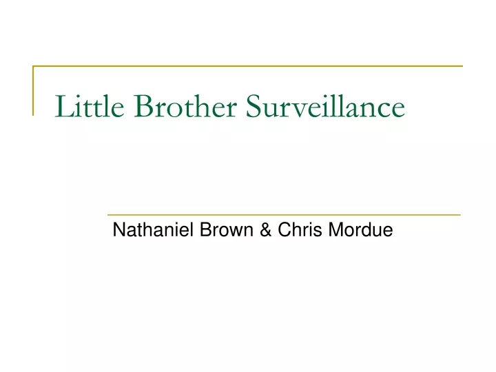 little brother surveillance