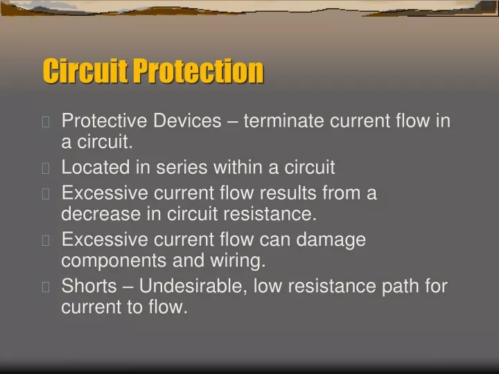 circuit protection