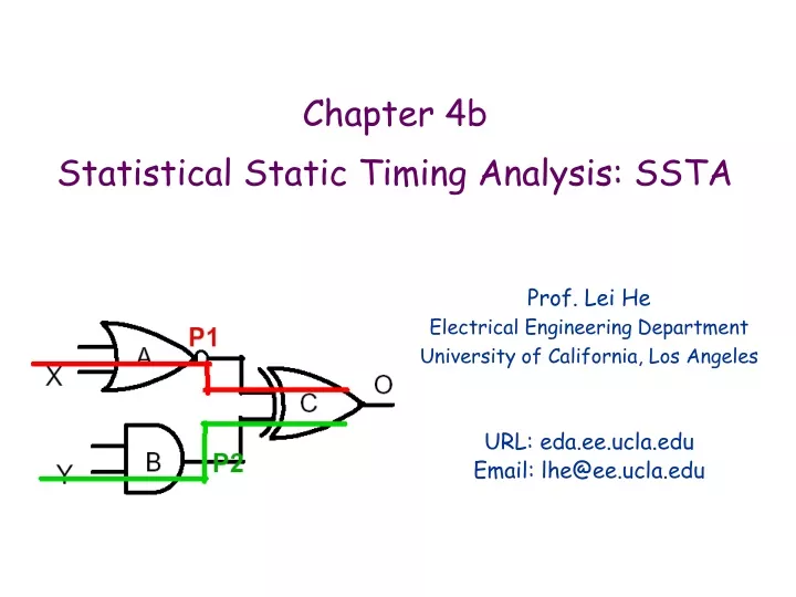 chapter 4b statistical static timing analysis ssta