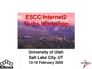 ESCC/Internet2 Techs Workshop