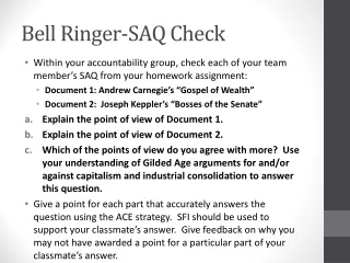 Bell Ringer-SAQ Check