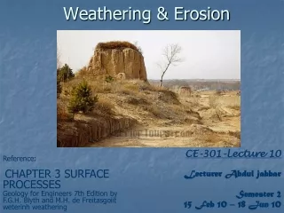 Weathering &amp; Erosion