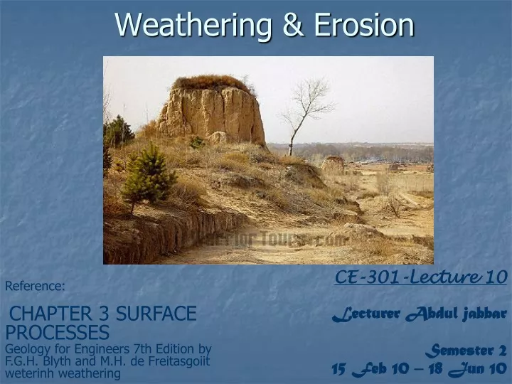 weathering erosion