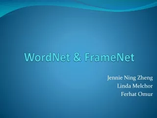 WordNet  &amp;  FrameNet