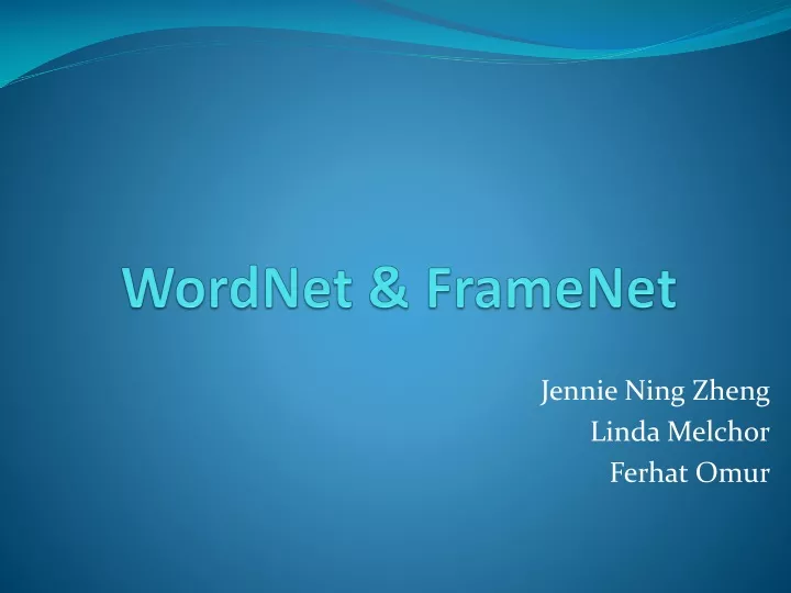 wordnet framenet